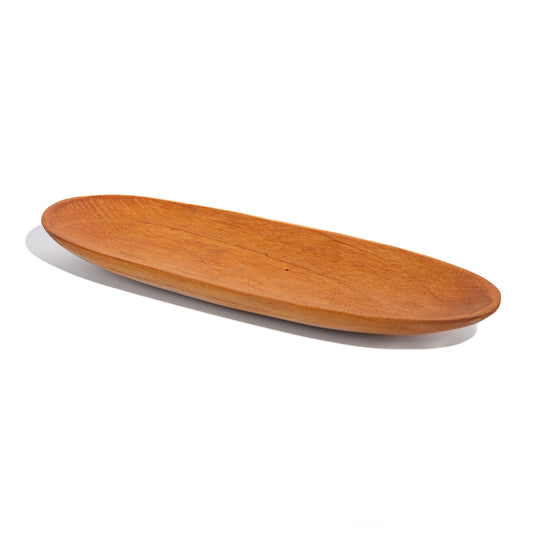 Red - Small Dough Bowl - Oval wood bowl