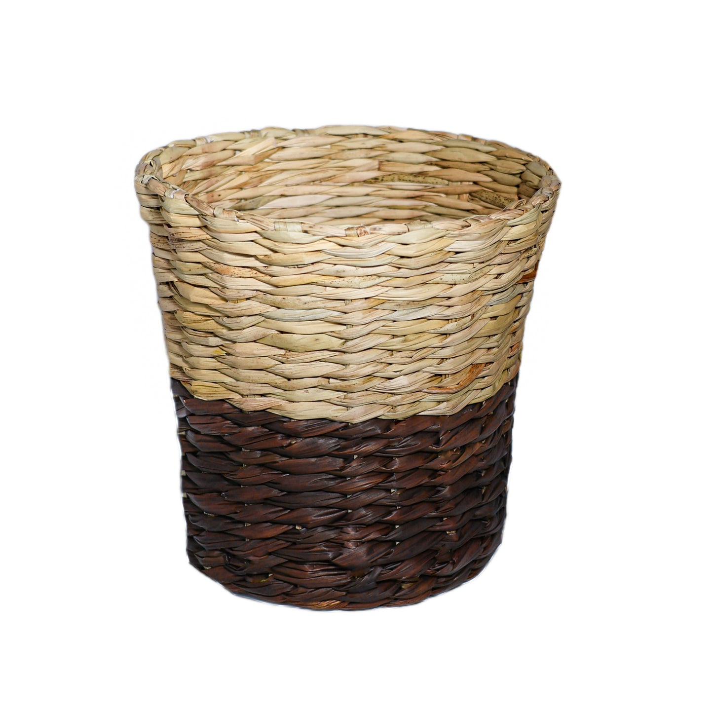 Bicolor - Wastebasket - Water Hyacinth Basket