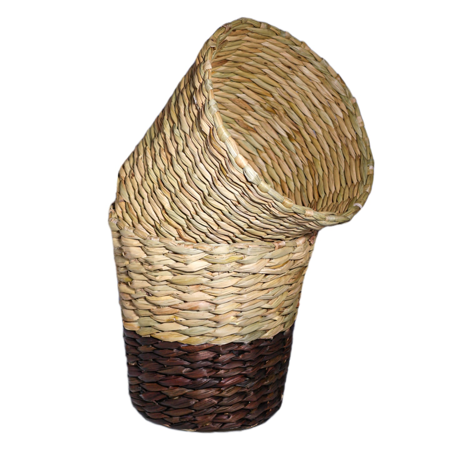 Bicolor - Wastebasket - Water Hyacinth Basket